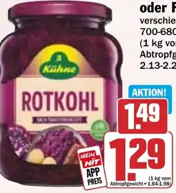 HIT Kühne Apfel-/Rotkohl oder Fasskraut Angebot