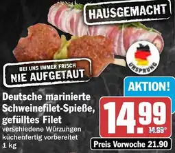 HIT Deutsche marinierte Schweinefilet-Spieße, gefülltes Filet Angebot