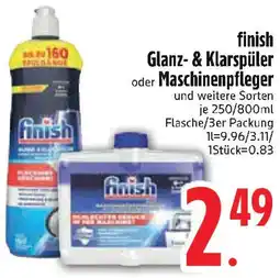 Edeka finish Glanz- & Klarspüler oder Maschinenpfleger Angebot