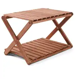 Netto Marken-Discount HUMAN COMFORT Campingregal Jabrun 2 Faltschrank Falt Regal Beistell Tisch Holz Angebot