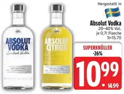 Edeka Absolut Vodka Angebot