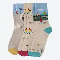 NKD Damen-Socken mit Herbstlandschafts-Motiv, 3er-Pack Angebot