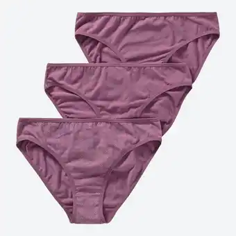 NKD Damen-Minislip mit hohem Baumwoll-Anteil, 3er-Pack Angebot