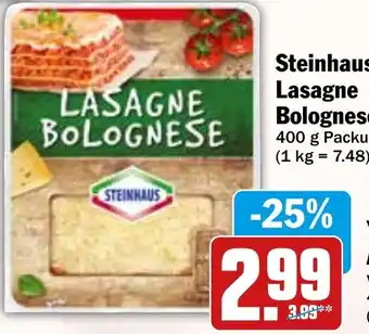 HIT Steinhaus Lasagne Bolognese Angebot