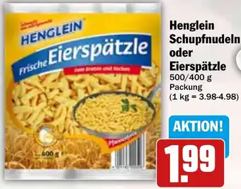 HIT Henglein Schupfnudeln oder Eierspätzle Angebot