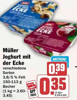 HIT Müller Joghurt mit der Ecke Angebot