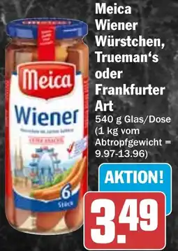 HIT Meica Wiener Würstchen, Trueman's oder Frankfurter Art Angebot