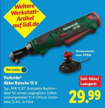 Lidl Parkside Akku-Ratsche 12 V Angebot