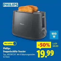 Lidl Philips Doppelschlitz-Toaster Angebot