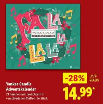 Lidl Yankee Candle Adventskalender Angebot