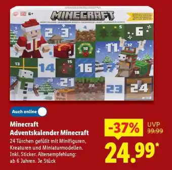 Lidl Minecraft Adventskalender Minecraft Angebot