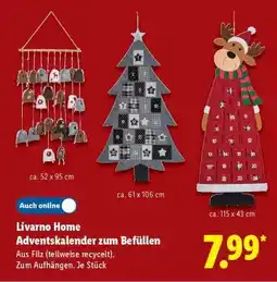 Lidl LIVARNO home Adventskalender zum Befüllen Angebot