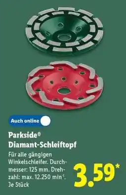 Lidl Parkside Diamant-Schleiftopf Angebot