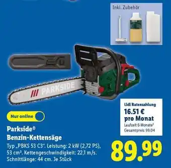 Lidl PARKSIDE Benzin-Kettensäge Angebot