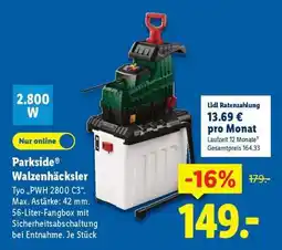 Lidl PARKSIDE Walzenhäcksler Angebot