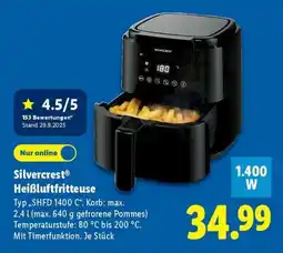 Lidl Silvercrest Heißluftfritteuse Angebot