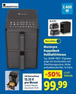 Lidl Masterpro Doppelkorb Heißluftfritteuse Angebot