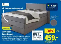 Lidl sun garden Boxspringbett Angebot