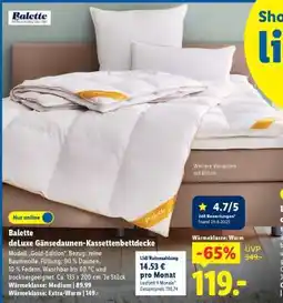 Lidl Balette deLuxe Gänsedaunen-Kassettenbettdecke Angebot