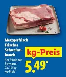 Lidl Metzgerfrisch Frischer Schweinebauch Angebot