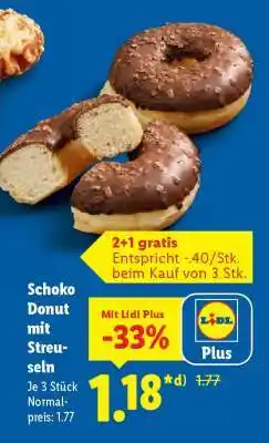 Lidl Schoko Donut mit Streuseln Angebot