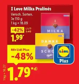 Lidl I Love Milka Pralinés Angebot