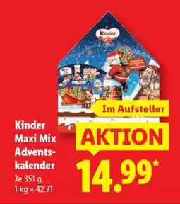 Lidl Kinder Maxi Mix Adventskalender Angebot