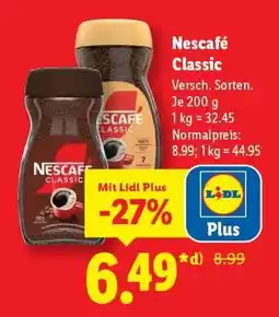 Lidl Nescafé Classic Angebot