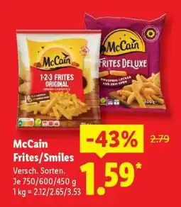 Lidl McCain Frites/Smiles Angebot