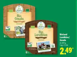 Lidl Bioland Landkäse/Gouda Angebot