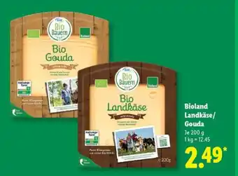 Lidl Bioland Landkäse/Gouda Angebot