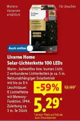 Lidl Livarno Home Solar-Lichterkette 100 LEDs Angebot