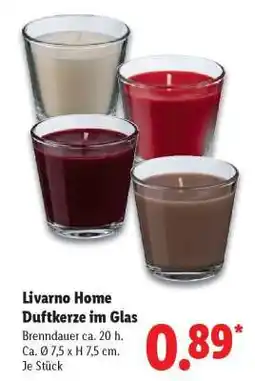 Lidl Livarno Home Duftkerze im Glas Angebot