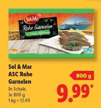 Lidl Sol & Mar ASC Rohe Garnelen Angebot