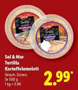 Lidl Sol & Mar Tortilla Kartoffelomelett Angebot