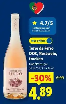 Lidl Torre de Ferro DOC, Roséwein, trocken Angebot