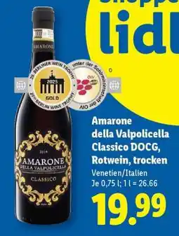 Lidl Amarone della Valpolicella Classico DOCG, Rotwein, trocken Angebot