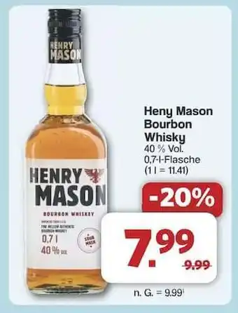 Famila Nord Ost Henry Mason Bourbon Whisky Angebot