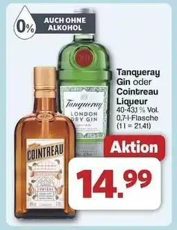 Famila Nord Ost Tanqueray Gin oder Cointreau Liqueur Angebot