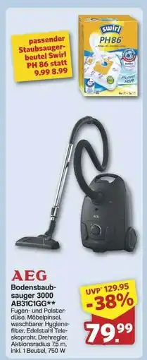Famila Nord Ost AEG Bodenstaubsauger 3000 AB31C1GC Angebot