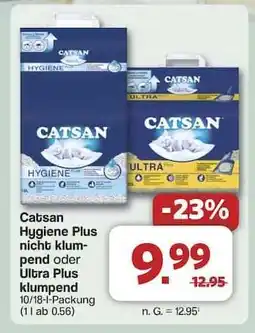 Famila Nord Ost Catsan Hygiene Plus nicht klumpend oder Ultra Plus klumpend Angebot
