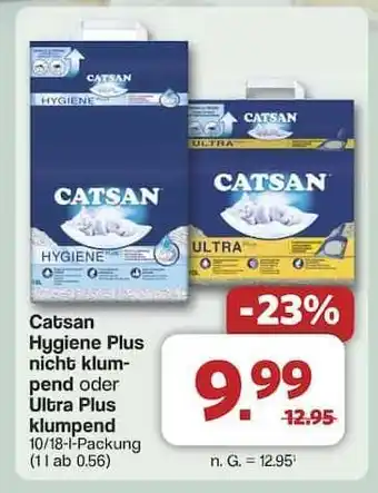 Famila Nord Ost Catsan Hygiene Plus nicht klumpend oder Ultra Plus klumpend Angebot