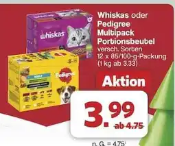 Famila Nord Ost Whiskas oder Pedigree Multipack Portionsbeutel Angebot