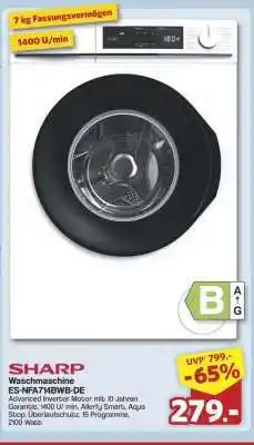 Famila Nord Ost SHARP Waschmaschine ES-NFA714BWB-DE Angebot