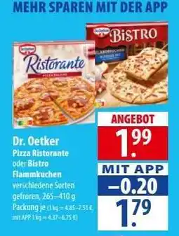 Famila Nord Ost Dr. Oetker Pizza Ristorante oder Bistro Flammkuchen Angebot