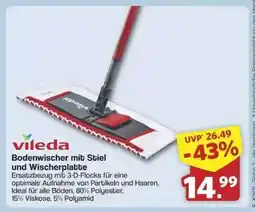 Famila Nord Ost Vileda Bodenwischer mit Stiel und Wischerplatte Angebot