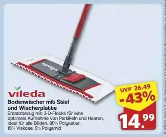 Famila Nord Ost Vileda Bodenwischer mit Stiel und Wischerplatte Angebot