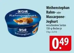 Famila Nord Ost Weihenstephan Rahm oder Mascarpone Joghurt Angebot