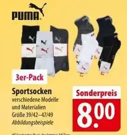 Famila Nord Ost Puma Sportsocken 3er-Pack Angebot