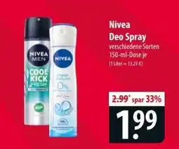 Famila Nord Ost Nivea Deo Spray Angebot